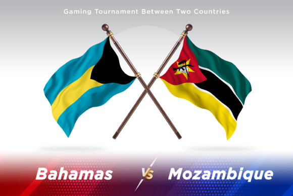 Bahamas Versus Mozambique Two Flags Design Bundle