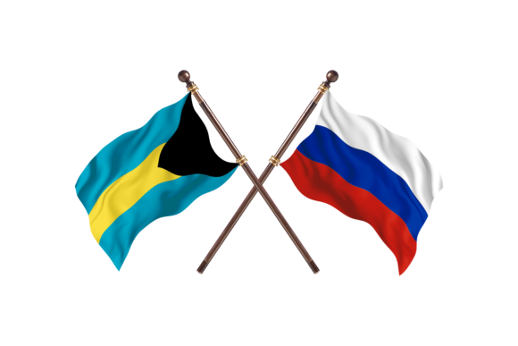 Bahamas Versus Russia Two Flags Design