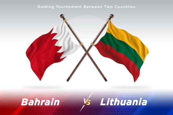 Bahrain Versus Lithuania Two Flags Design
