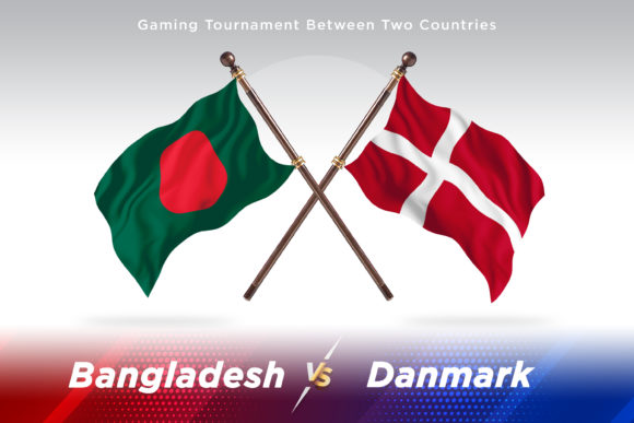 Bangladesh Versus Denmark Two Flags: A Creative Design Asset